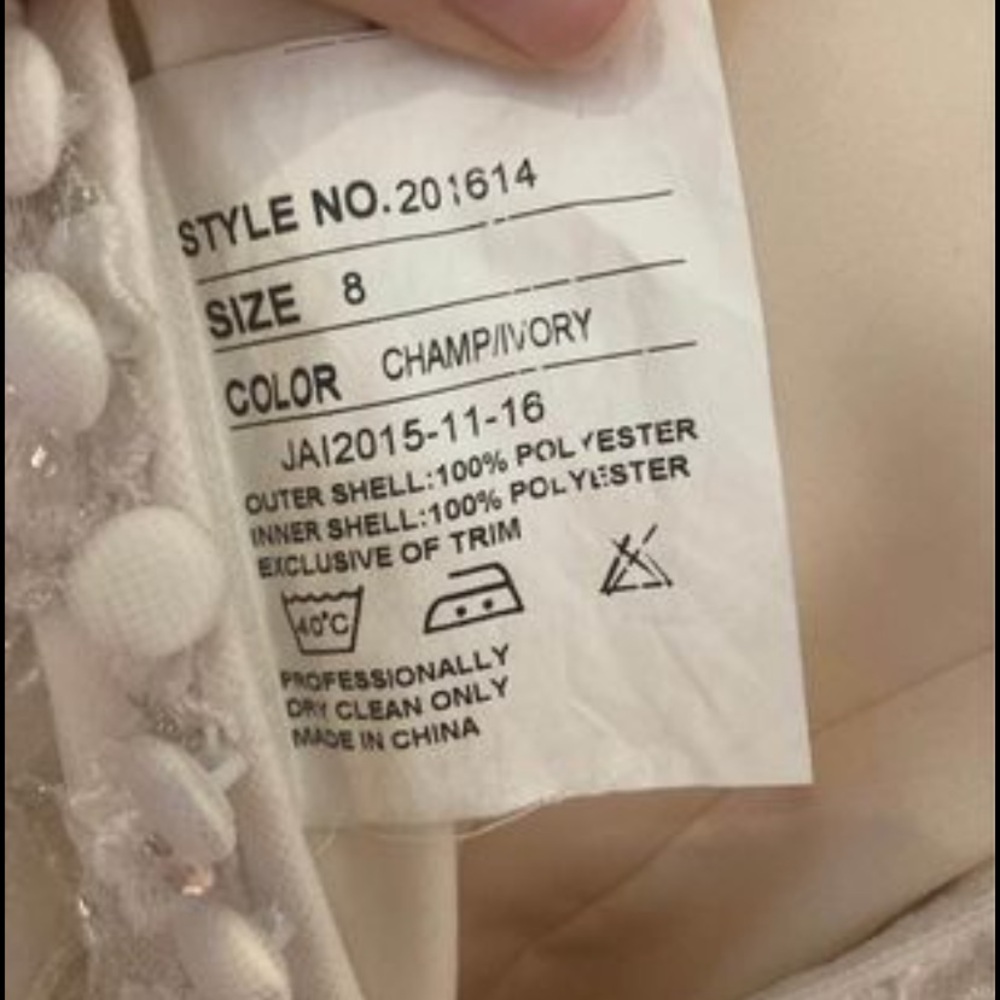 new unaltered one of a kind Chloe Jai wedding dress. Paid $2,600 asking $1,500 - Picture 6 of 6